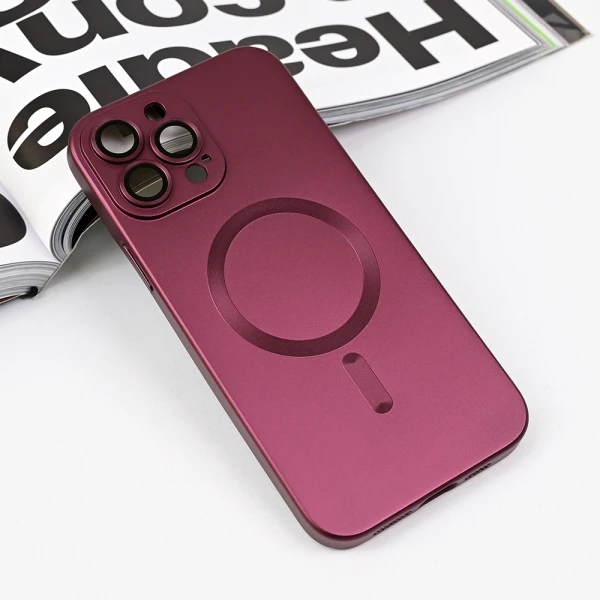 Torbica Magsafe Chrome za iPhone 13 Pro Max 6.7 bordo
