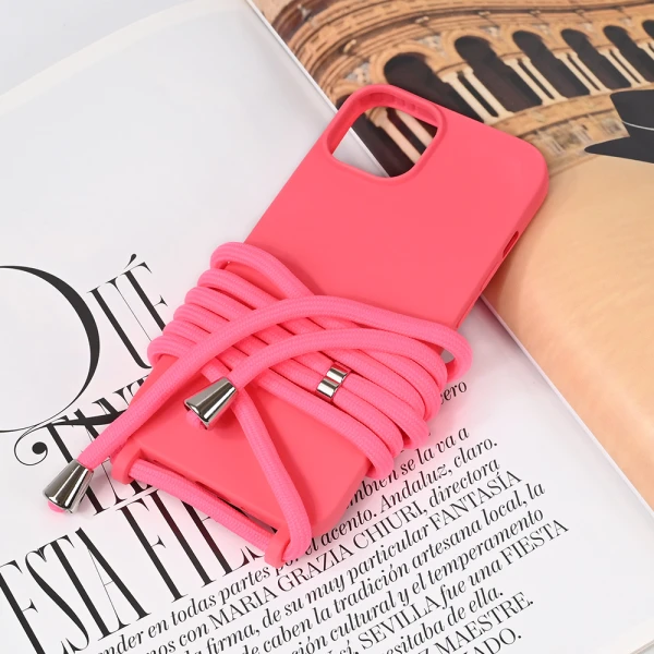 Torbica Crossbody za iPhone 15 6.1 pink