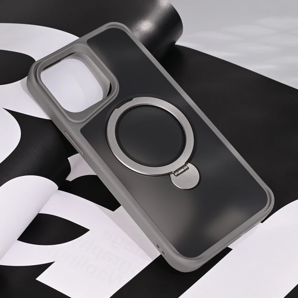 Torbica Magsafe Ring Stand za iPhone 15 Pro Max 6.7 siva