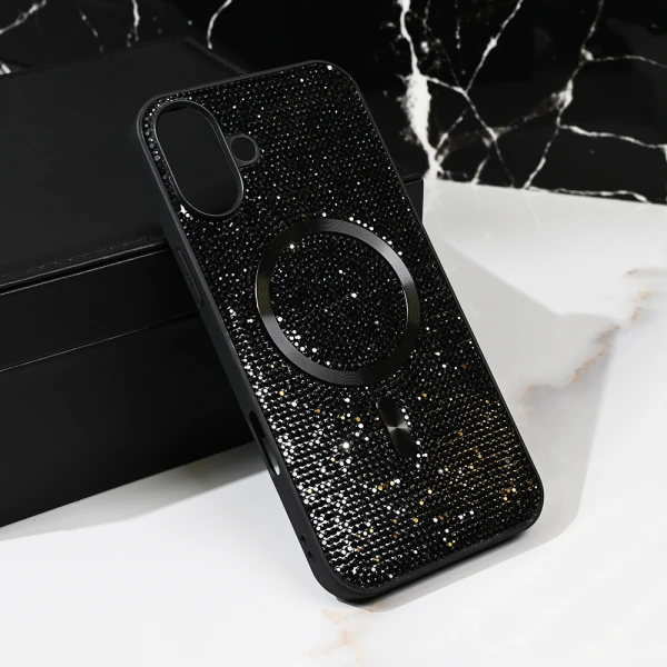 Torbica Magsafe Glam za iPhone 16 Plus 6.7 crna