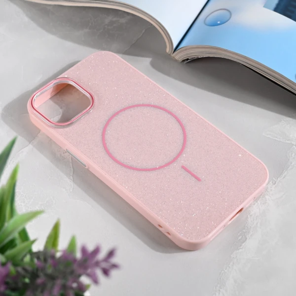 Torbica Magsafe Sparkle Dust za iPhone 13/14 6.1 roze