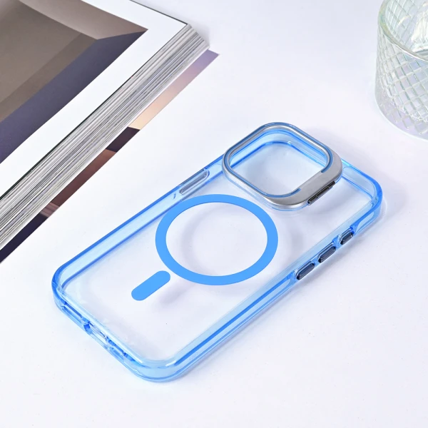 Torbica Magsafe transparent za iPhone 15 Pro 6.1 plava