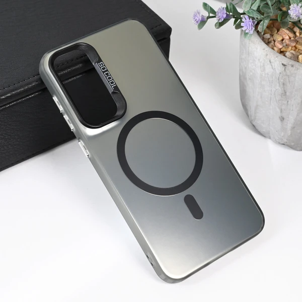 Torbica Magsafe Clear za Samsung S711U Galaxy S23 FE crna