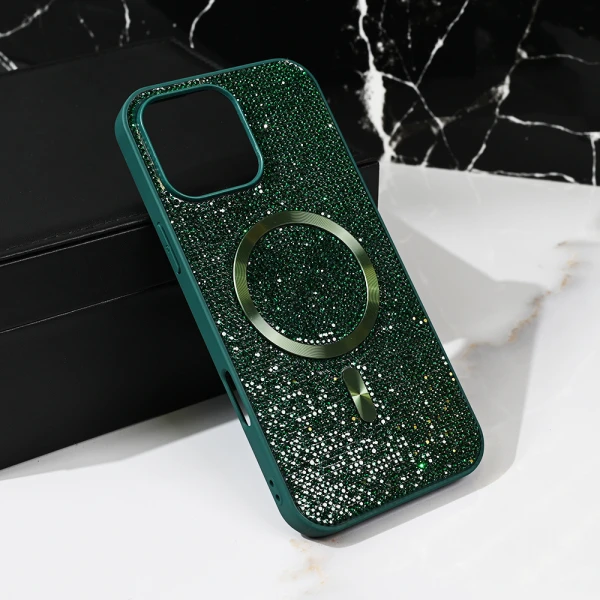 Torbica Magsafe Glam za iPhone 16 Pro Max 6.9 zelena
