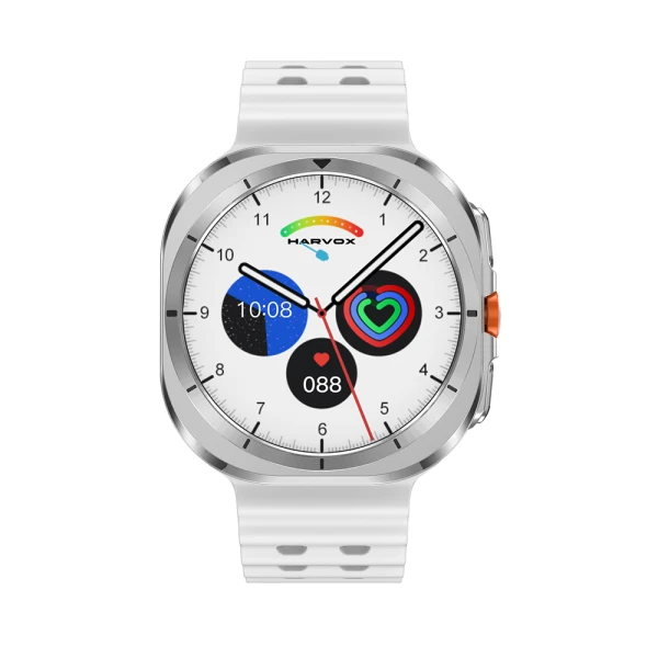 Smart watch dt watch ultra srebrni (bela silikonska narukvica)