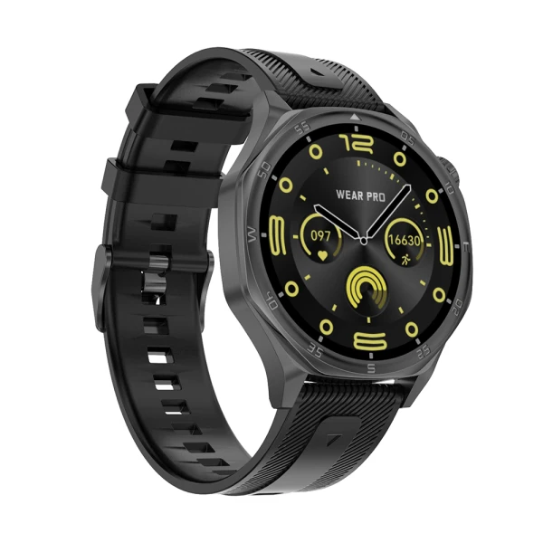 Smart watch dt5 crni (crna silikonska i braon kozna narukvica)