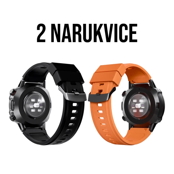 Smart watch od2 crni (2 silikonske narukvice)