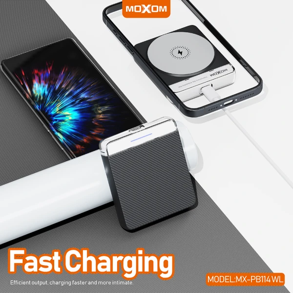 Power bank magsafe moxom mx-pb114 pd20+qc18w 5000mah
