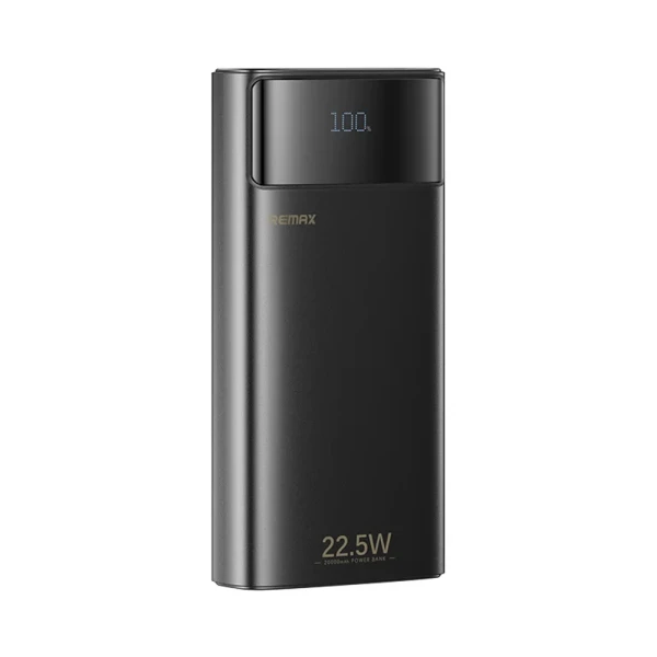 Power bank remax fc-12 led flashlight pd 20w + qc 22.5w 20000mah crni