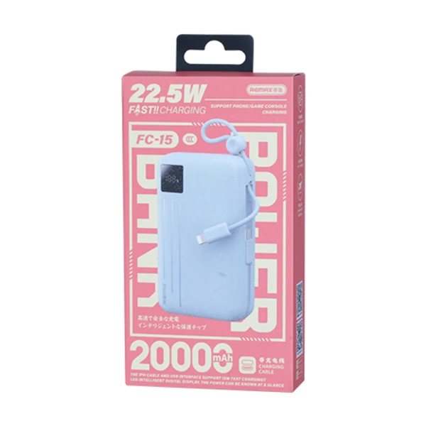 Power bank remax fc-15 pd 20w+qc 22.5w 20000mah plavi