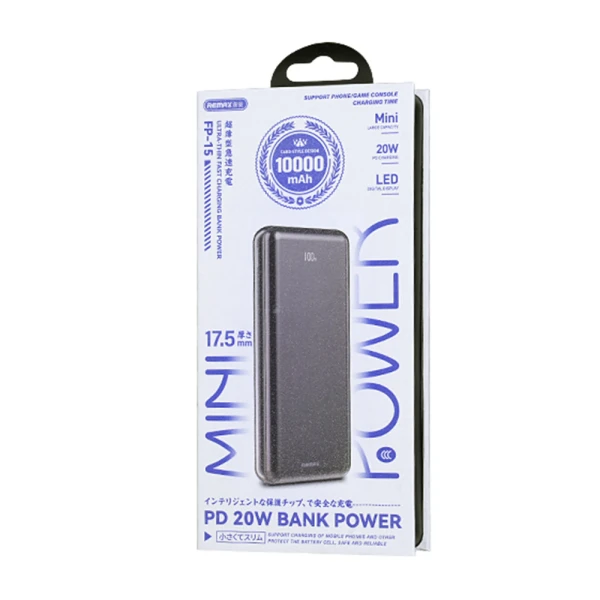 Power bank remax fp-15 pd20w fast charge 10000mah srebrni