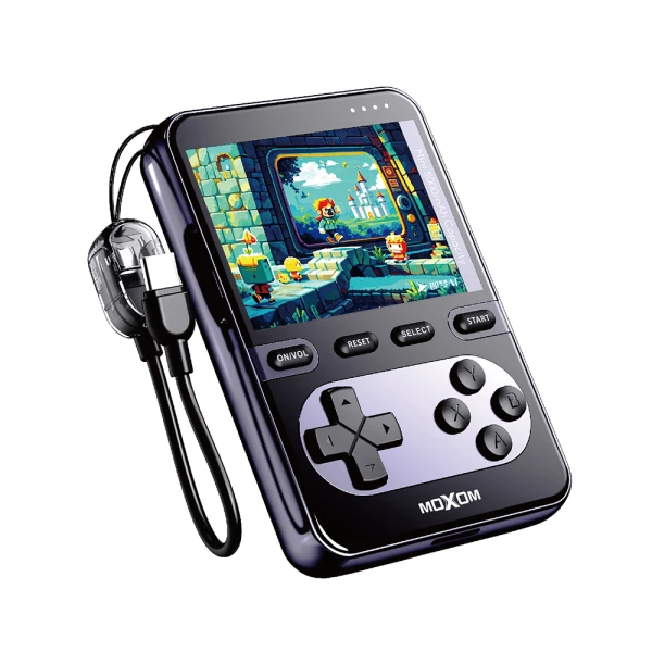 Power bank magsafe moxom mx-pb192 mini game console pd20w + 15w wireless type-c to type-c 5000mah crni
