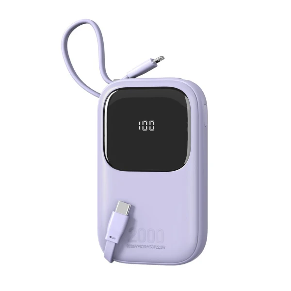 Power bank moxom mx-pb129 pd20w + qc18w + scp22.5w 20000mah ljubicasti