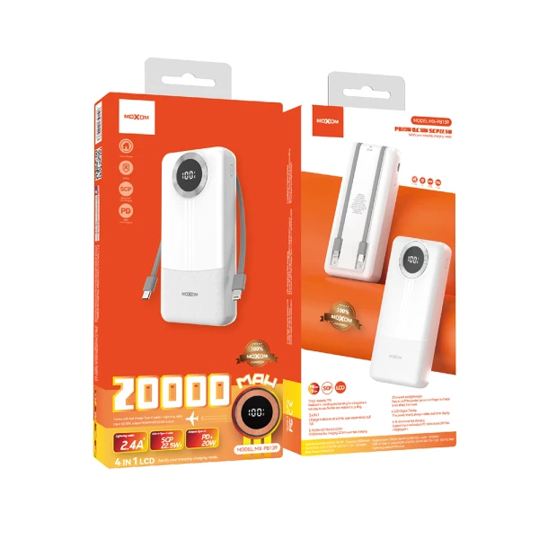 Power bank moxom mx-pb139 fast 20000mah scp22.5w+ pd20w 2.4a beli