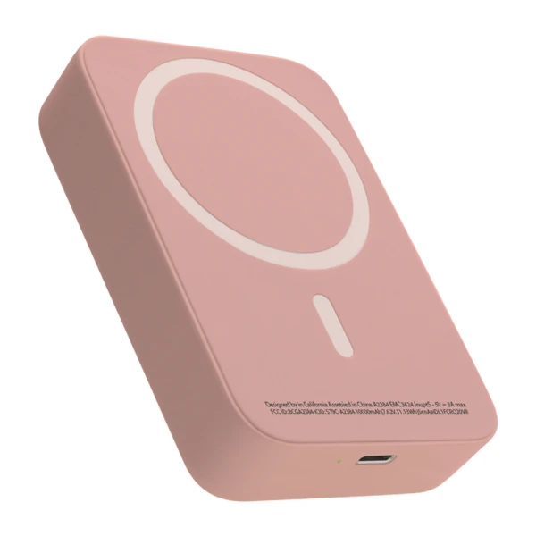 Power bank magsafe 15w 10000 mah roze