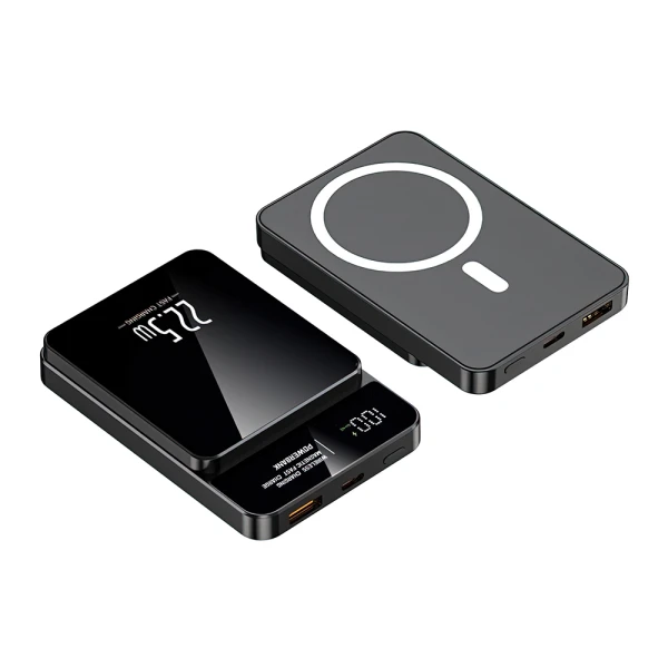 Power bank magsafe m100 15w pd 20w+22.5w fast 10000mah crni