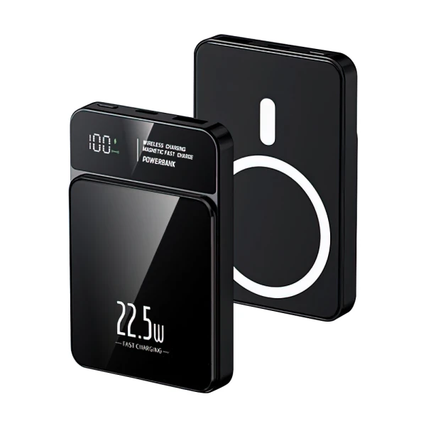 Power bank magsafe m50 15w pd 20w+22.5w fast 5000mah crni