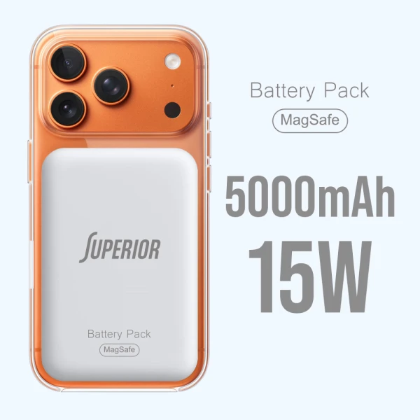 Power bank magsafe superior 15w 5000 mah crveni