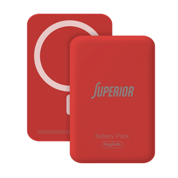 Power bank magsafe superior 15w 5000 mah crveni