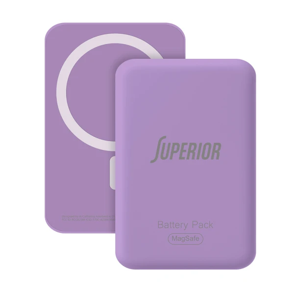 Power bank magsafe superior 15w 5000 mah ljubicasti