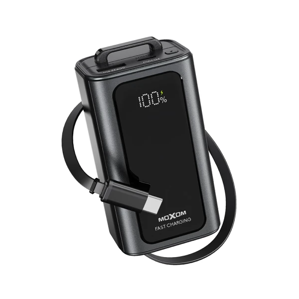 Power bank moxom mx-pb166 hurricane pd 20w + qc 22.5w 10000mah crni