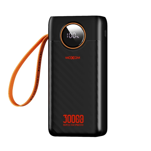Power bank moxom mx-pb167 fast 20w pd +22.5w 30000mah crni