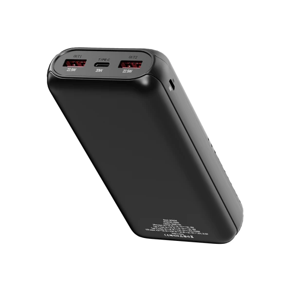 Power bank moxom mx-pb203 fast pd20w + scp22.5w 20000mah crni