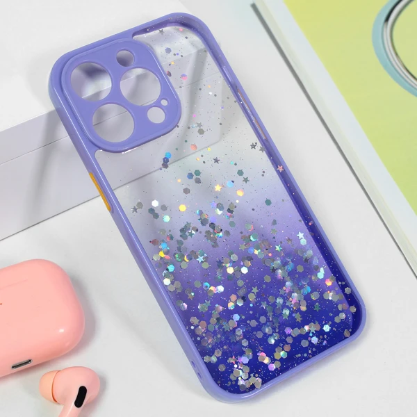 Torbica Frame Glitter za iPhone 14 Pro Max 6.7  ljubicasta