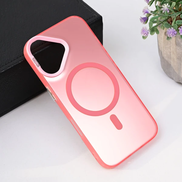 Torbica Magsafe Clear za iPhone 16 6.1 roze