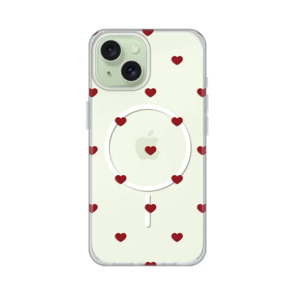 Torbica Print Magsafe za iPhone 15 6.1 Red Hearts