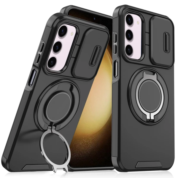 Torbica CamShield Ring stand za Samsung S911B Galaxy S23 crna