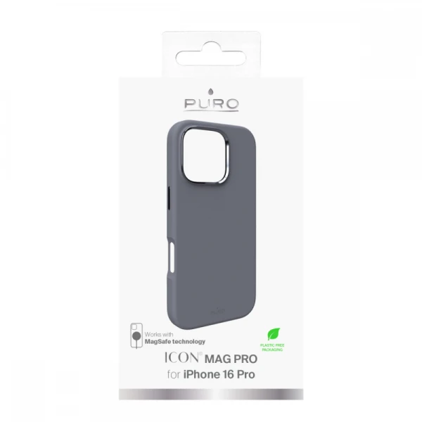 Torbica Puro ICON MAG PRO za iPhone 16 Pro 6.3 tamno siva
