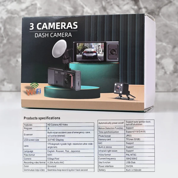 Kamera za Auto DashCam T1 JWD 1080P crna