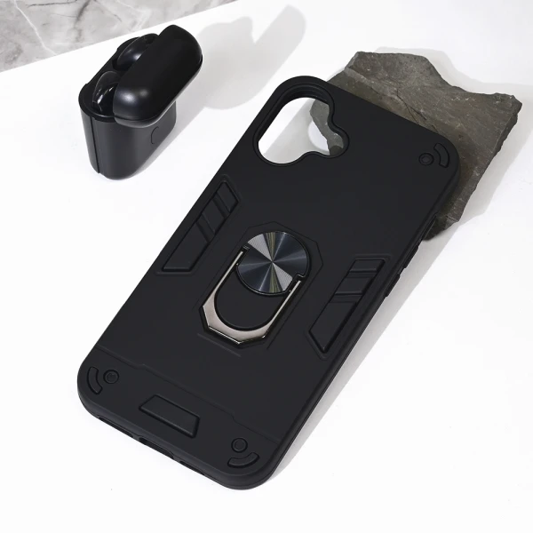 Torbica Hard Ring za iPhone 16 Plus 6.7  crna