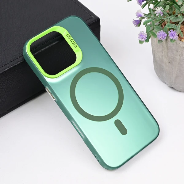 Torbica Magsafe Clear za iPhone 16 Pro 6.3 zelena