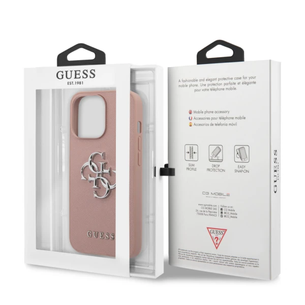 Torbica Guess Saffiano Big za iPhone 13 Pro 6.1 roza (GUHCP13LSA4GSPI)
