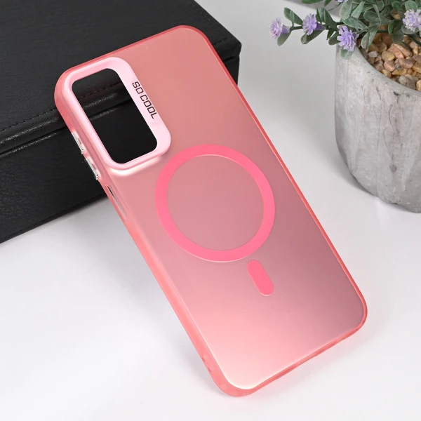 Torbica Magsafe Clear za Samsung A256B Galaxy A25 roze