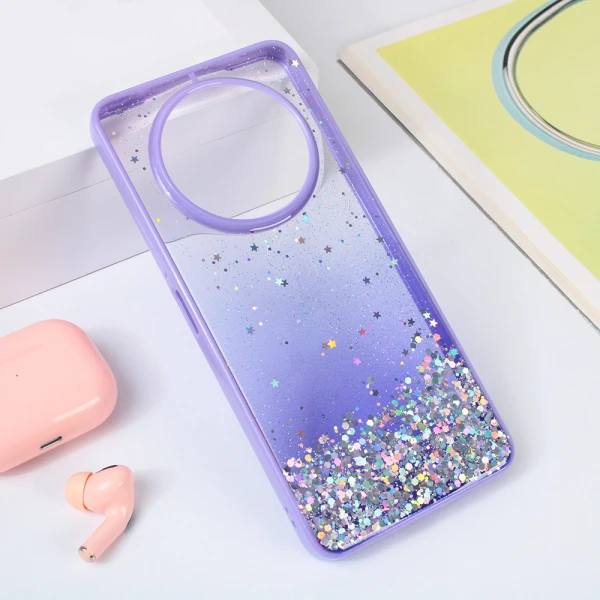 Torbica Frame Glitter za Xiaomi Redmi A3 ljubicasta