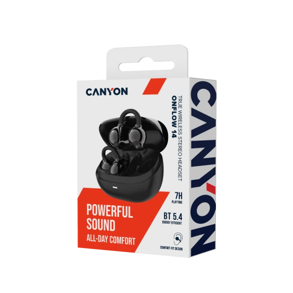 CANYON OWS Ear Clips headset OnFlow 14 Black ( CNS-TWS14B ) 