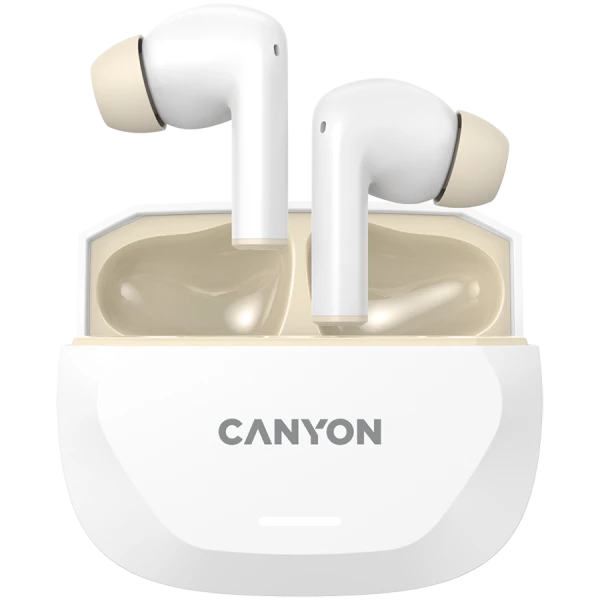 CANYON headset HEXAGON 7 TWS ANC+ENC Wireless Charge White Beige ( CNS-TWS7WB ) 