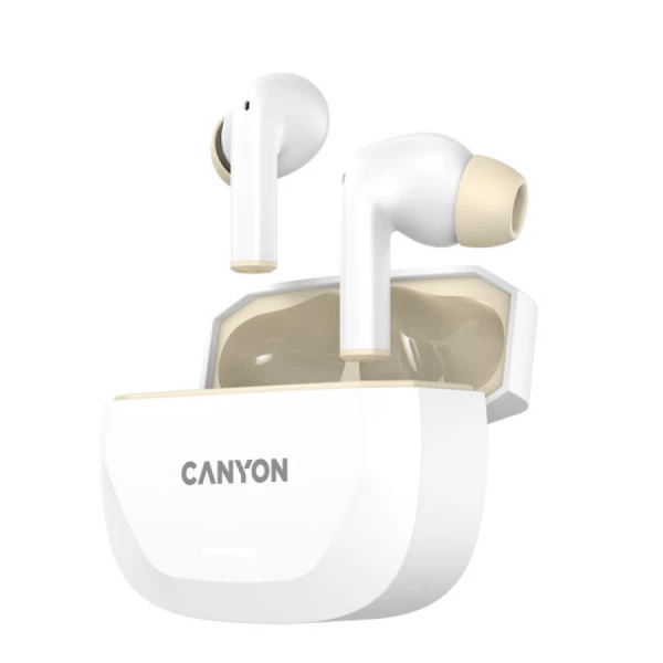 CANYON headset HEXAGON 7 TWS ANC+ENC Wireless Charge White Beige ( CNS-TWS7WB ) 