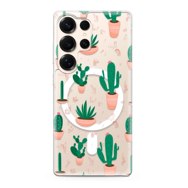 Futrola silikonska print magsafe za samsung s938b galaxy s25 ultra 5g cactus