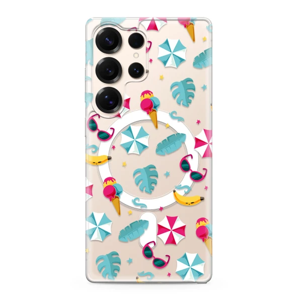 Futrola silikonska print magsafe za samsung s938b galaxy s25 ultra 5g beach