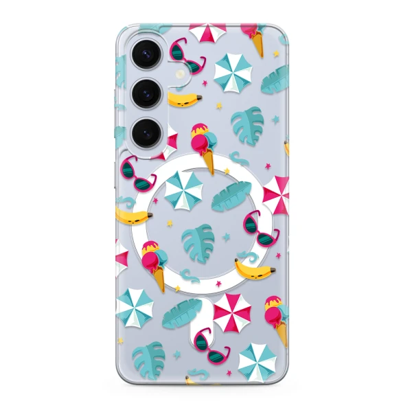 Futrola silikonska print magsafe za samsung s921b galaxy s24 5g beach