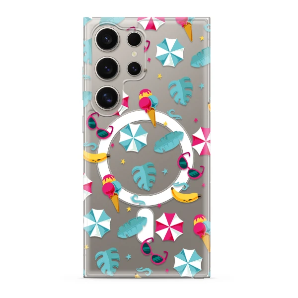 Futrola silikonska print magsafe za samsung s928b galaxy s24 ultra 5g beach
