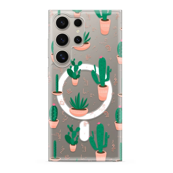 Futrola silikonska print magsafe za samsung s928b galaxy s24 ultra 5g cactus