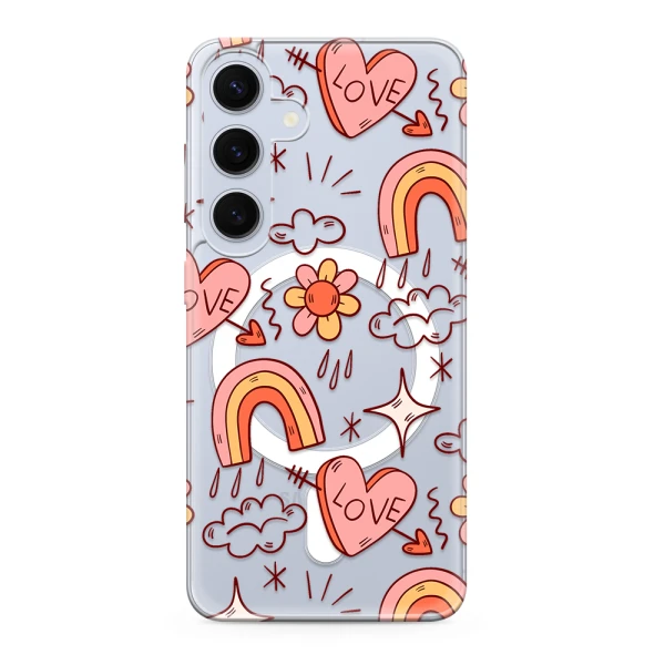 Futrola silikonska print magsafe za samsung s921b galaxy s24 5g love