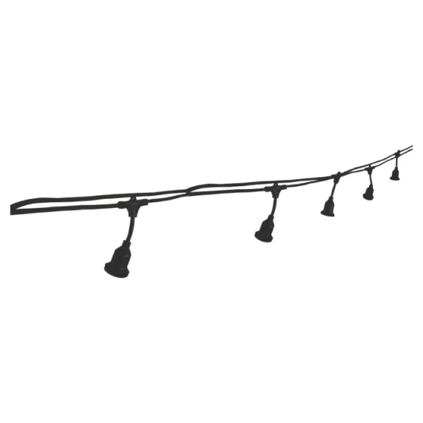 EUROLAMP spoljna girlanda sa 20 grla E27, 10+1 m, IP64, crna