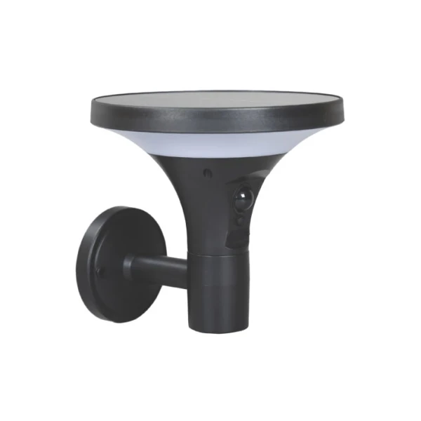 EUROLAMP solarna zidna lampa sa senzorom pokreta, 3.8W, 500lm, crna