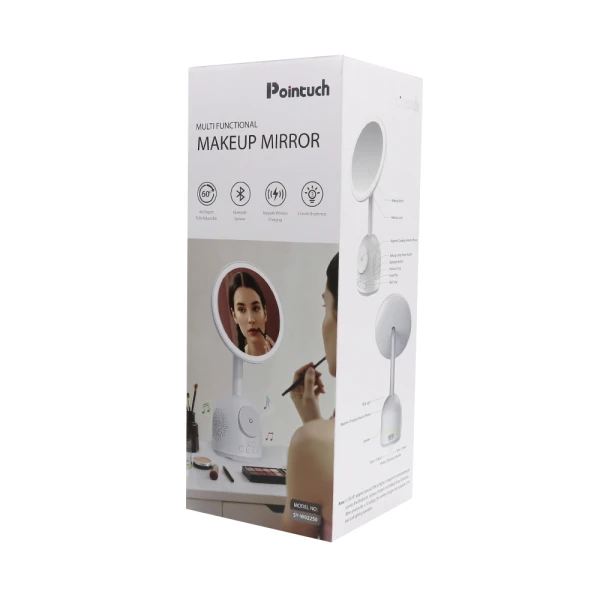 Zvucnik bluetooth + ogledalo makeup + bezicni punjac magsafe sy-w02250 sivi